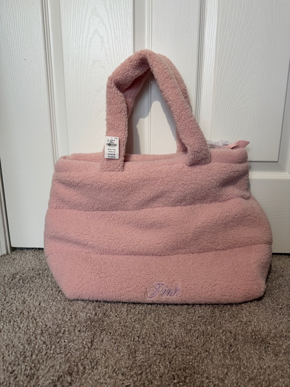 PINK Victoria's Secret Plush Pink Tote Bag